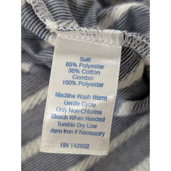 Sail to Sable STS Dress Womens M Blue White Stripe Preppy Coastal Knit Zip - Picture 7 of 11